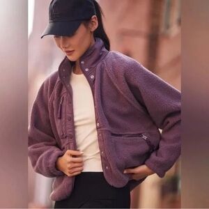 Free People Movement Purple Hit the Slopes Fleece Jacket